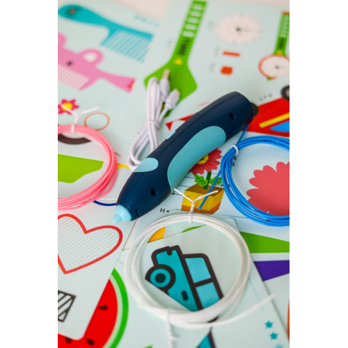 3D Ручка "Printing Pen" 14см + трафарети на акумуляторі з USB 66-32A